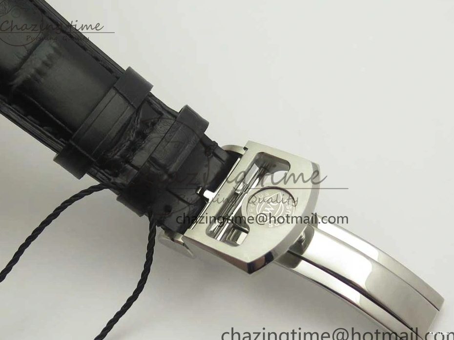 MIROTIME 1218 Efficient Portuguese Tourbillon IW5463 SS ZF Best Edition White Dial on Black Leather Strap 7170